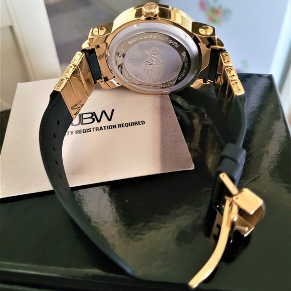 JBW Men's Diamond Gold Black Oversized Watch - Picture 7 of 7